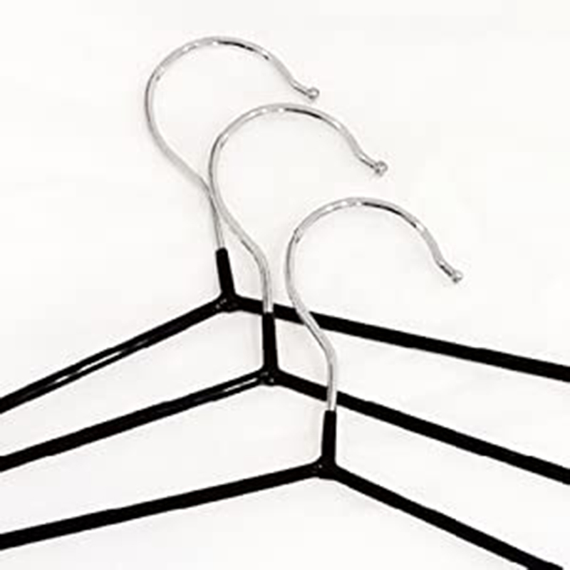 Wholesale Non Slip Cheap PVC Coated Metal Wire Coat Hangers